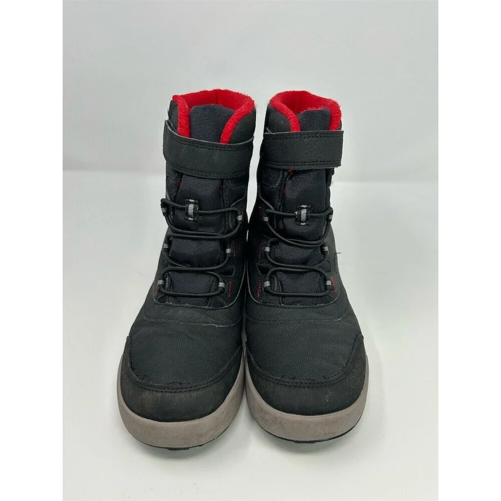 Merrell Snow Storm Kids Winter Snow Boots Waterproof Black/Red Hook & Loop 5